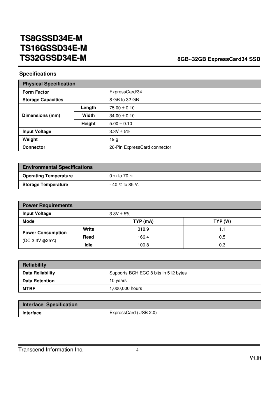 Transcend Information ExpressCard TS32GSSD34E-M User Manual | Page 4 / 6