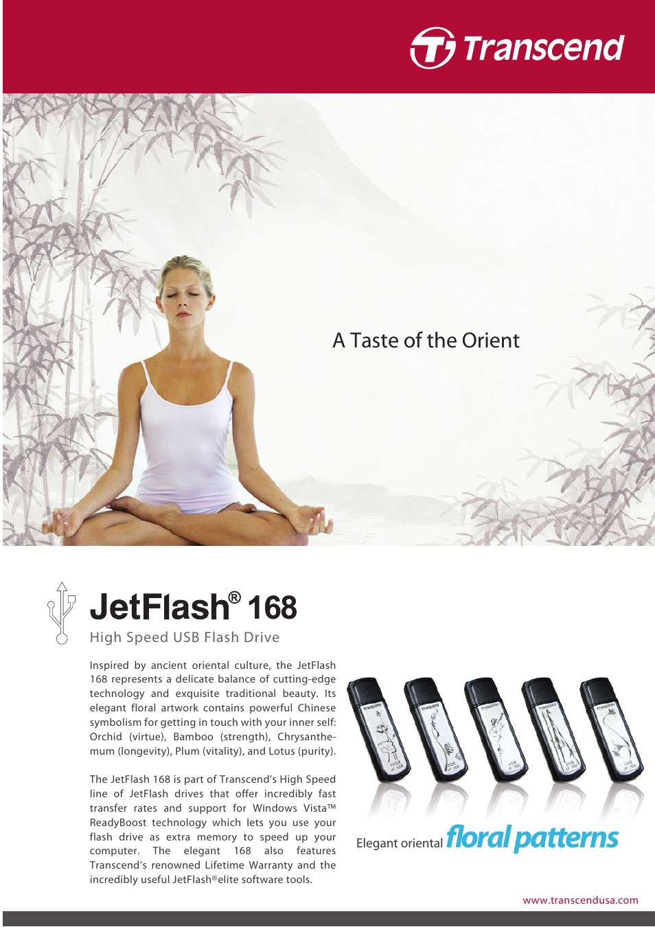 Transcend Information JetFlash 168 User Manual | 2 pages