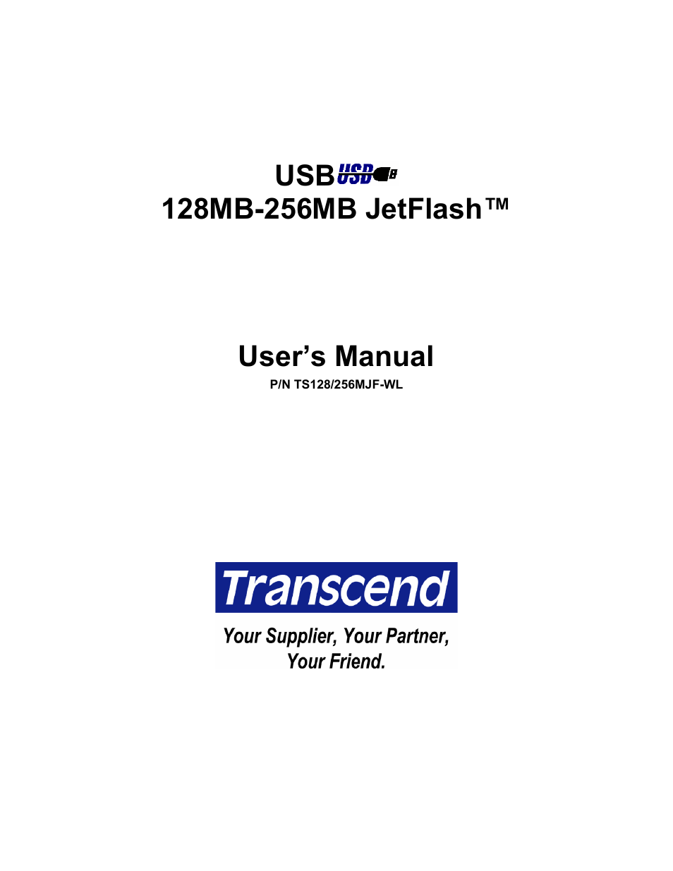 Transcend Information 128MB-256MB JetFlash User Manual | 39 pages