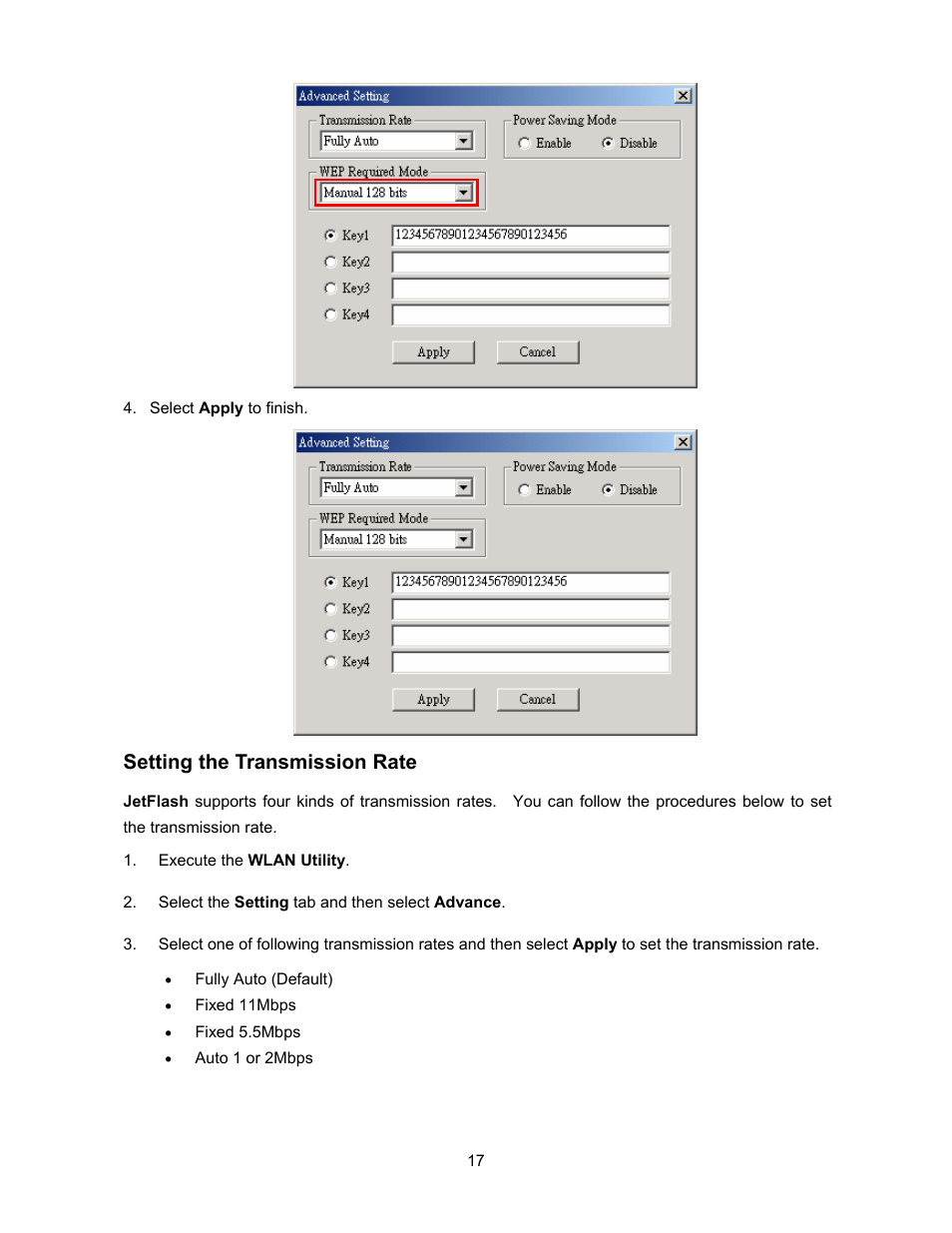 Setting the transmission rate | Transcend Information 128MB-256MB JetFlash User Manual | Page 19 / 39