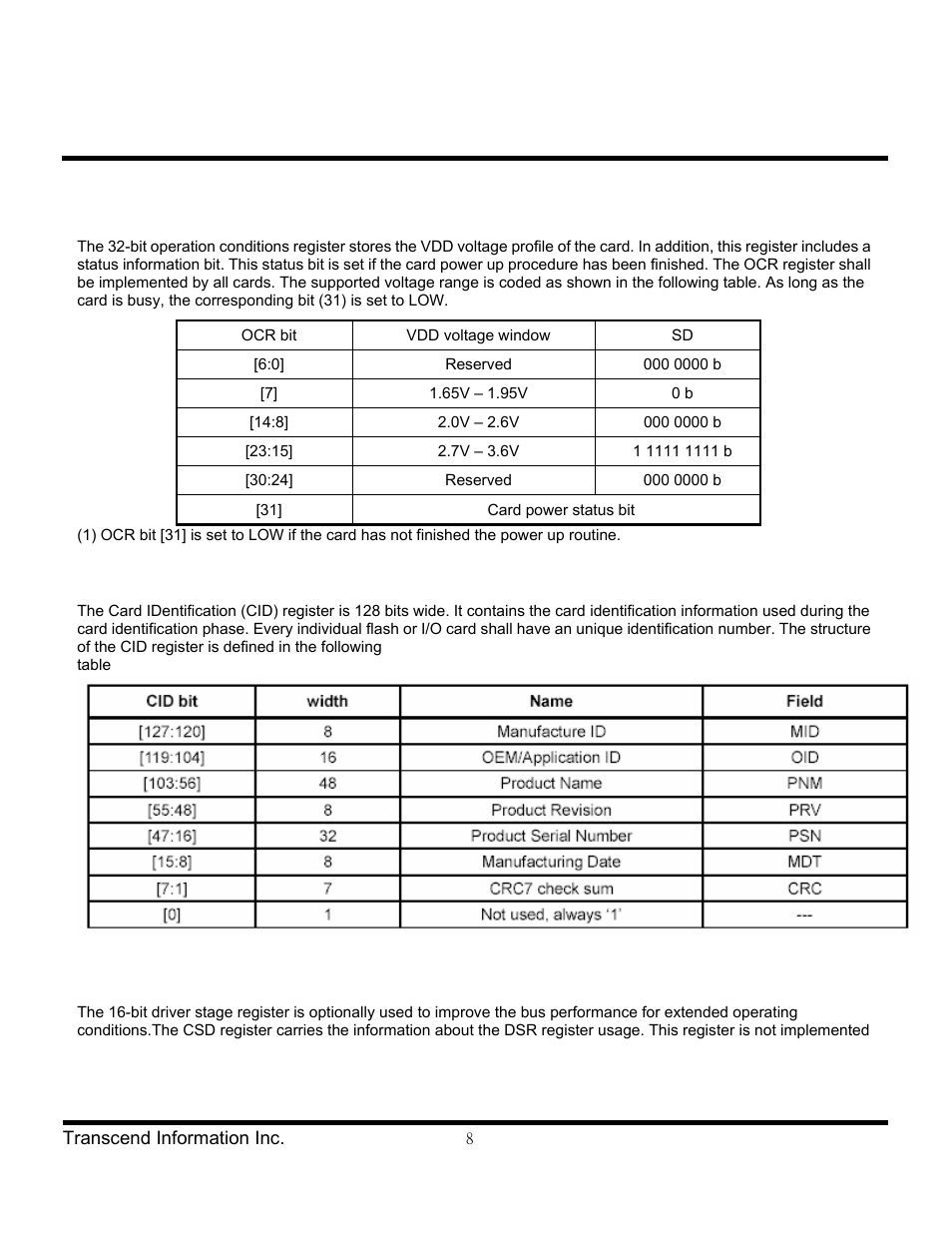 Transcend Information Secure Digital Card TS2GSD150 User Manual | Page 8 / 17