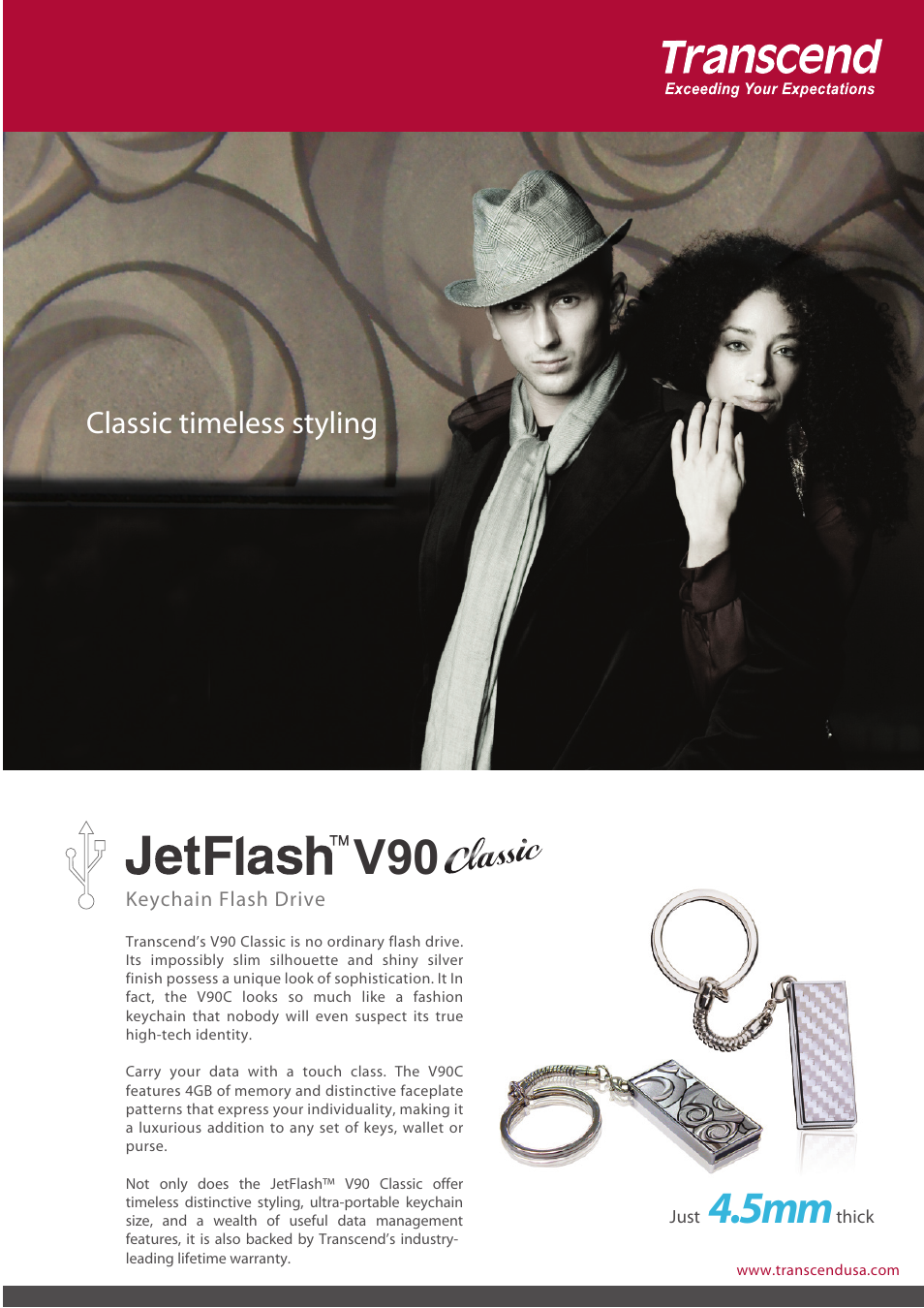 Transcend Information JetFlash V90 Classic User Manual | 2 pages