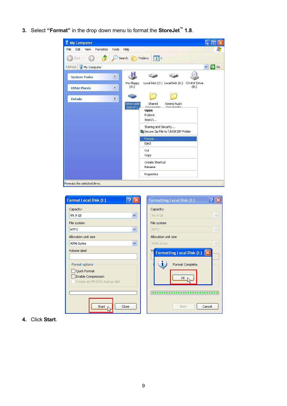 Transcend Information STOREJET 1.8 User Manual | Page 9 / 12
