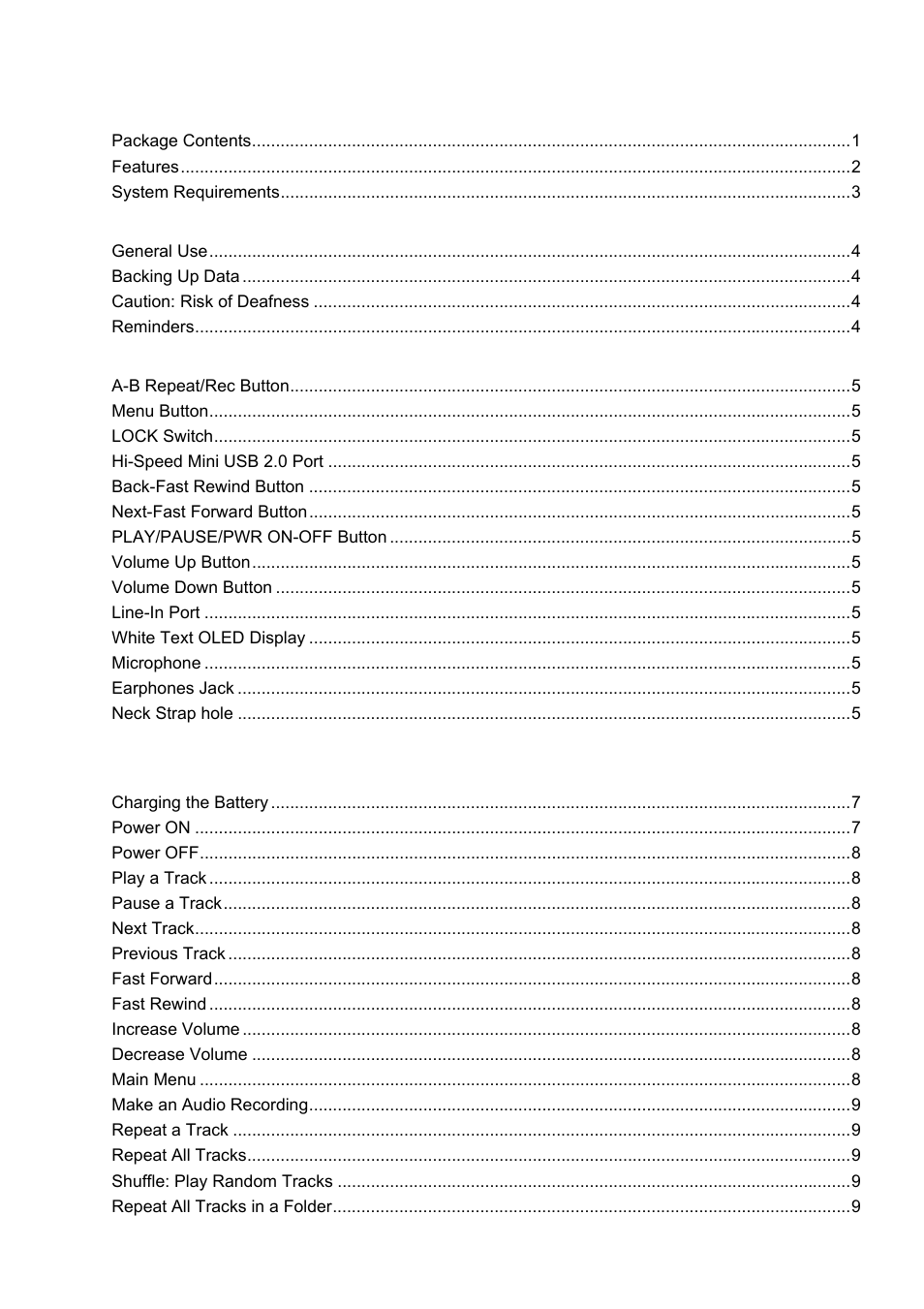 Transcend Information 630 User Manual | Page 2 / 66