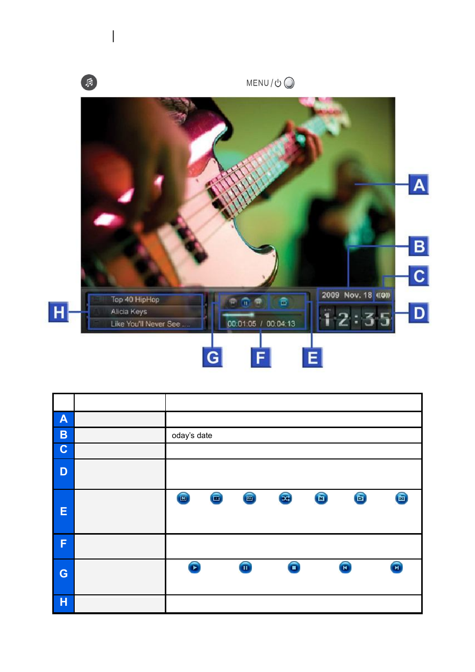 Music player | Transcend Information PF830 User Manual | Page 23 / 40