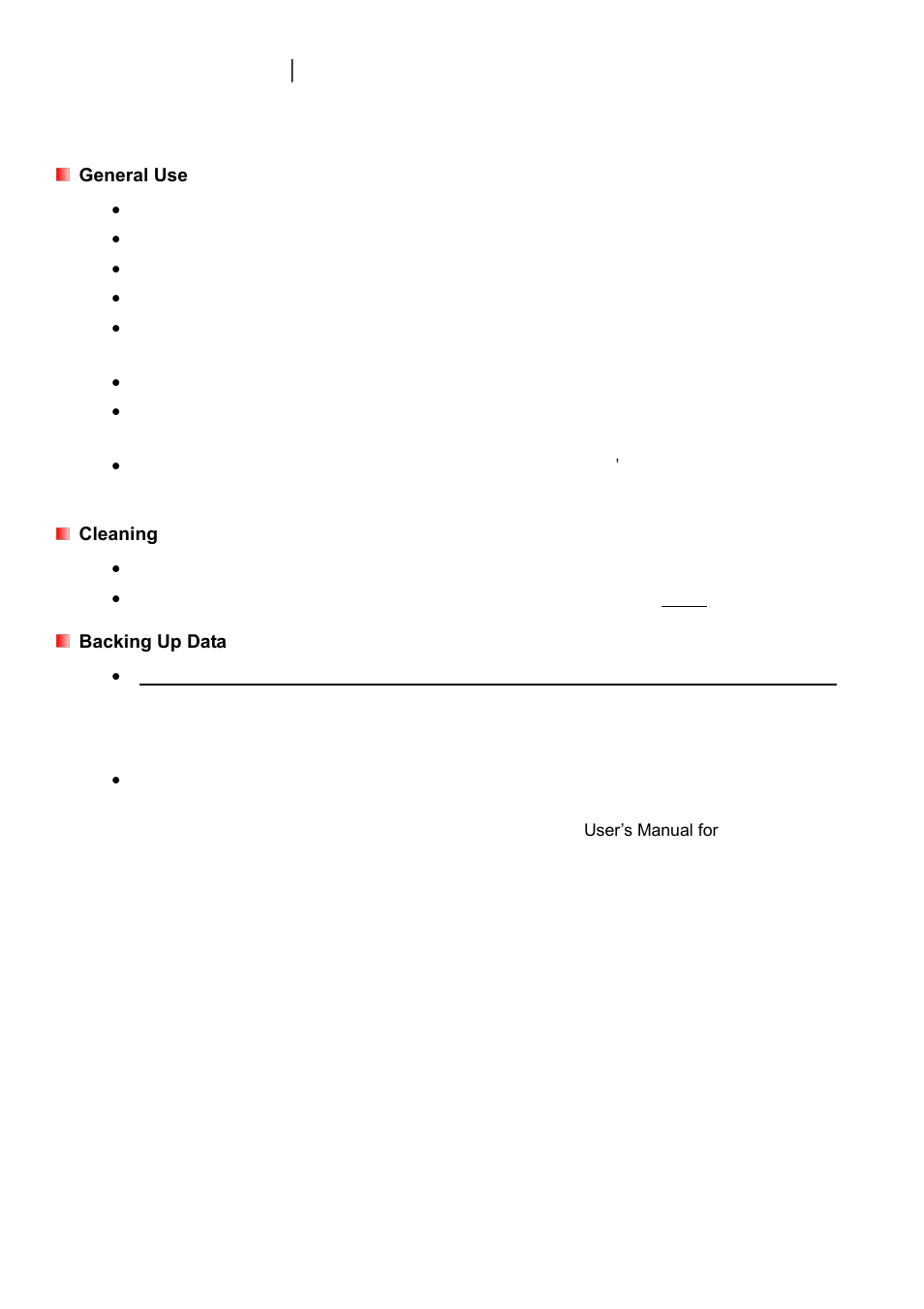 Safety precautions, General use, Cleaning | Backing up data | Transcend Information PF830 User Manual | Page 5 / 40