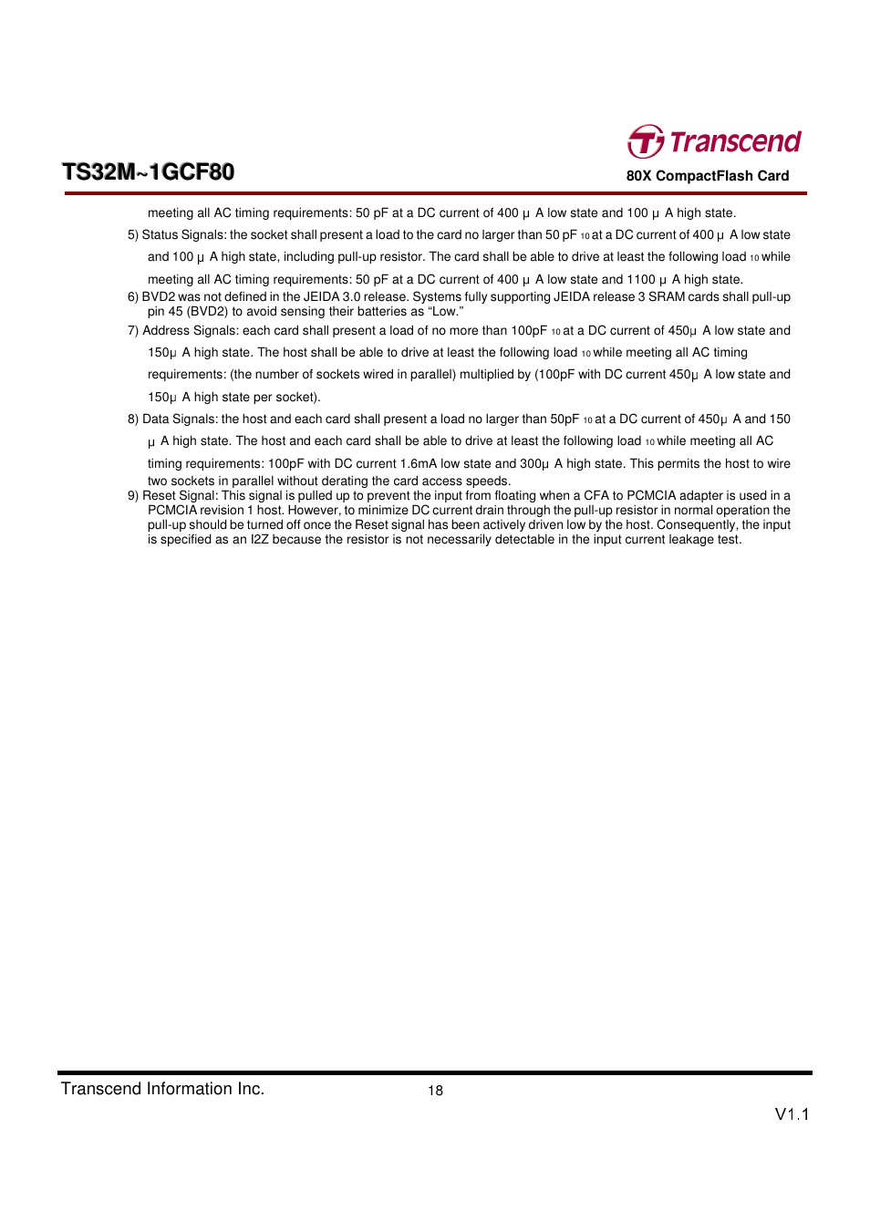 Transcend Information Transcend CF 80X TS32M~1GCF80 User Manual | Page 18 / 82