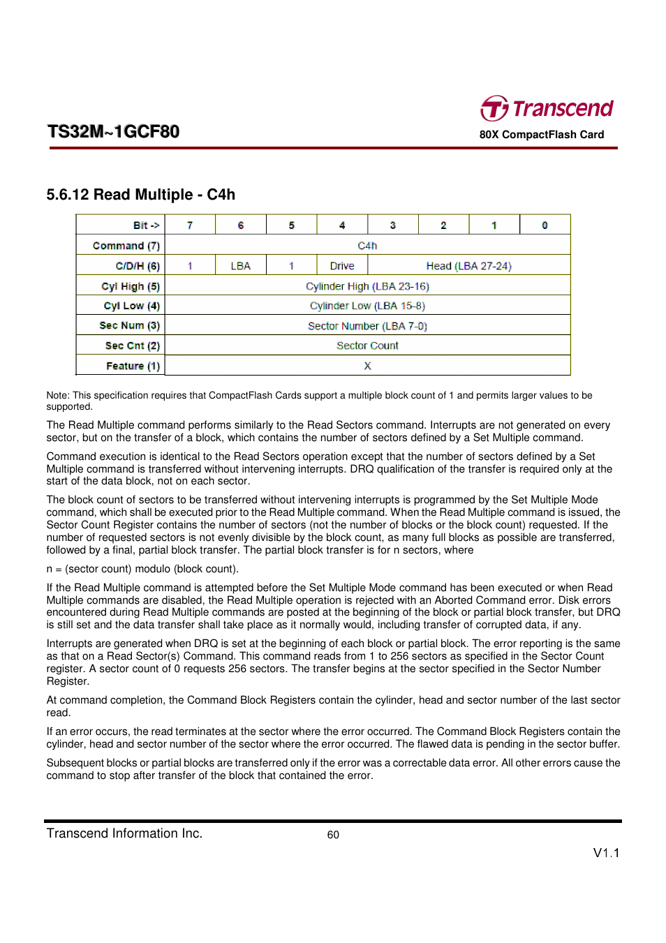 Transcend Information Transcend CF 80X TS32M~1GCF80 User Manual | Page 60 / 82
