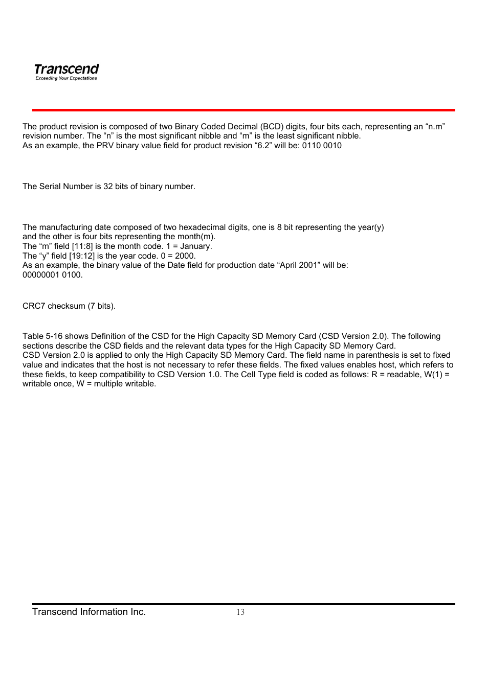 Hd video card series | Transcend Information TS4GSDHC6V User Manual | Page 13 / 24