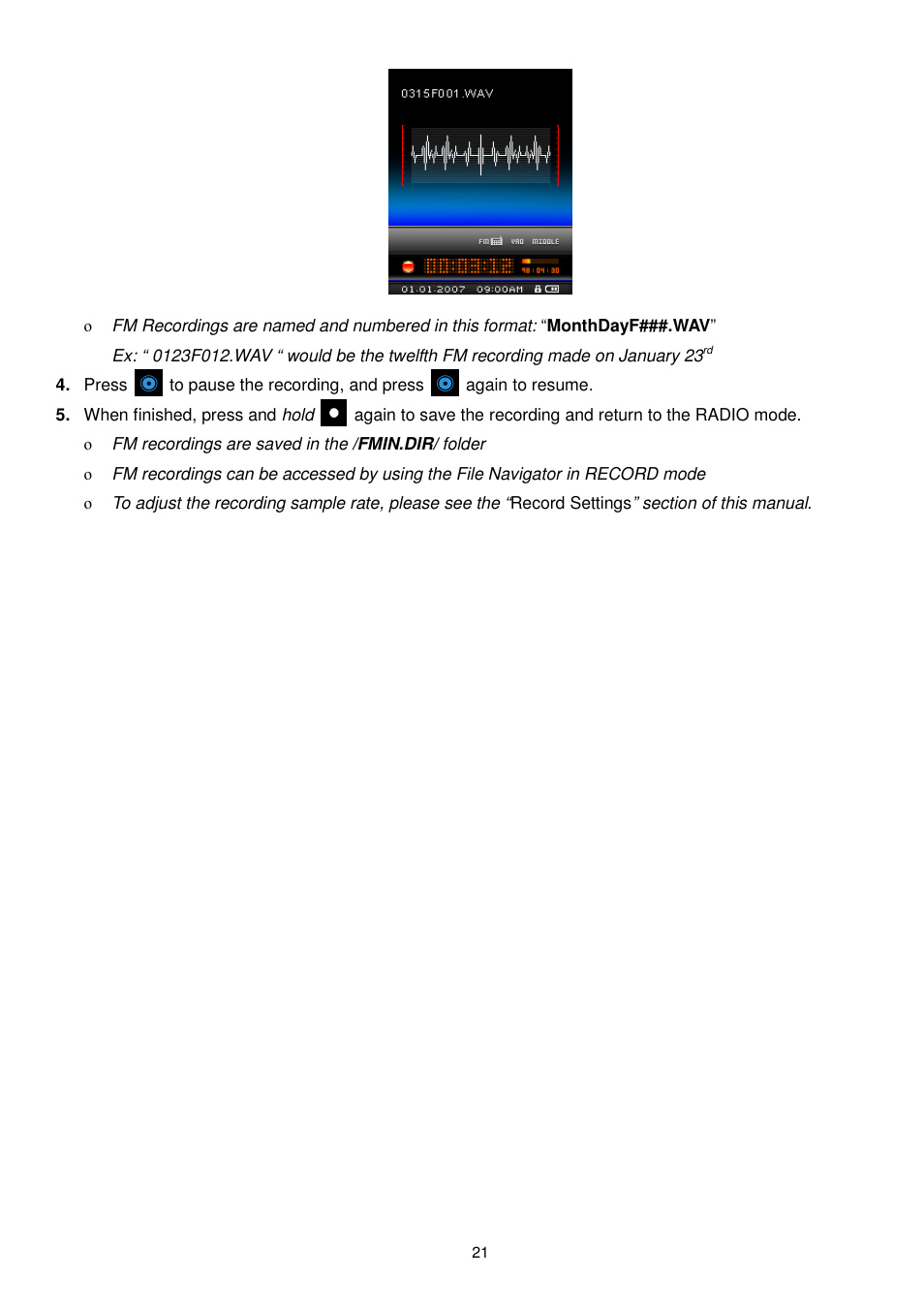 Transcend Information MP850 User Manual | Page 21 / 57