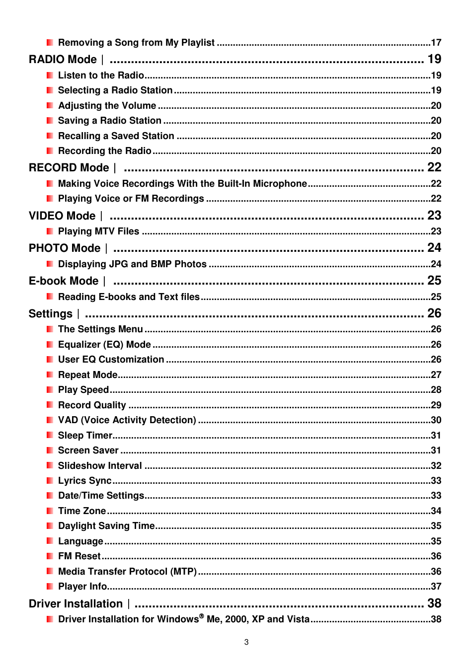 Transcend Information MP850 User Manual | Page 3 / 57