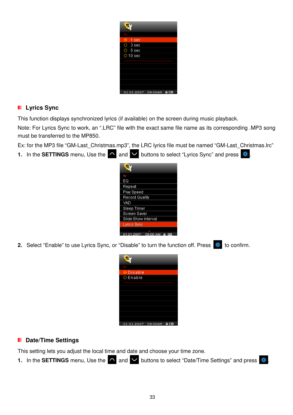 Transcend Information MP850 User Manual | Page 33 / 57
