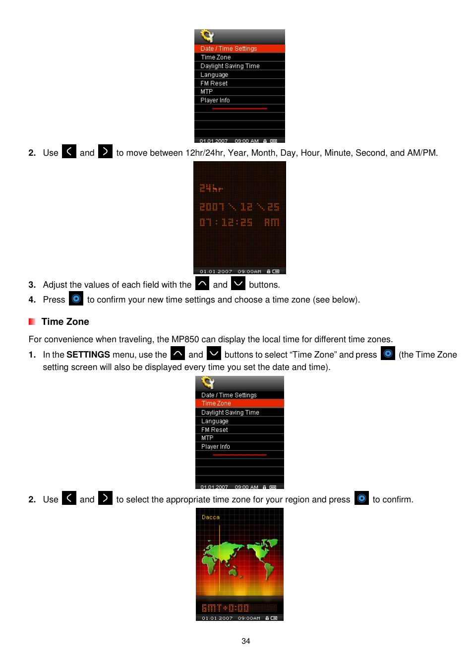 Transcend Information MP850 User Manual | Page 34 / 57