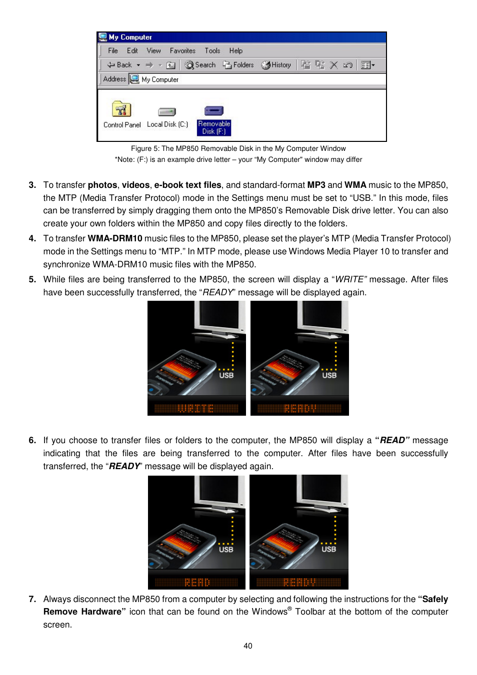 Transcend Information MP850 User Manual | Page 40 / 57
