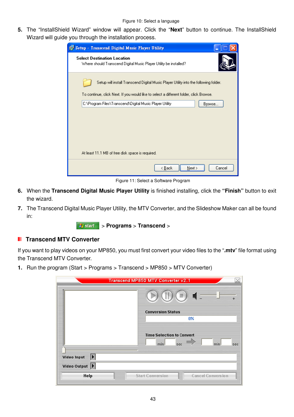 Transcend Information MP850 User Manual | Page 43 / 57