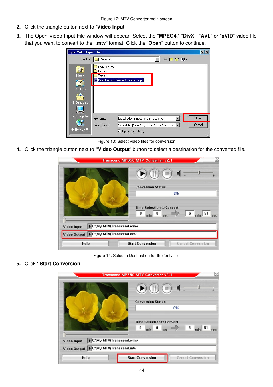 Transcend Information MP850 User Manual | Page 44 / 57