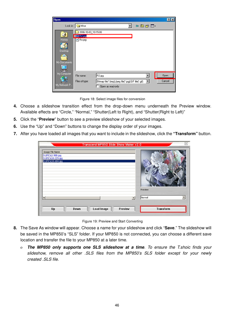 Transcend Information MP850 User Manual | Page 46 / 57