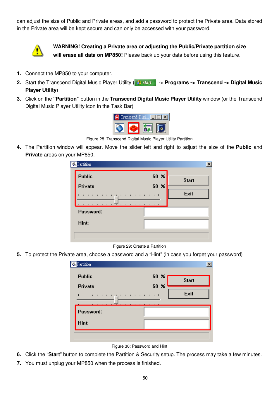 Transcend Information MP850 User Manual | Page 50 / 57