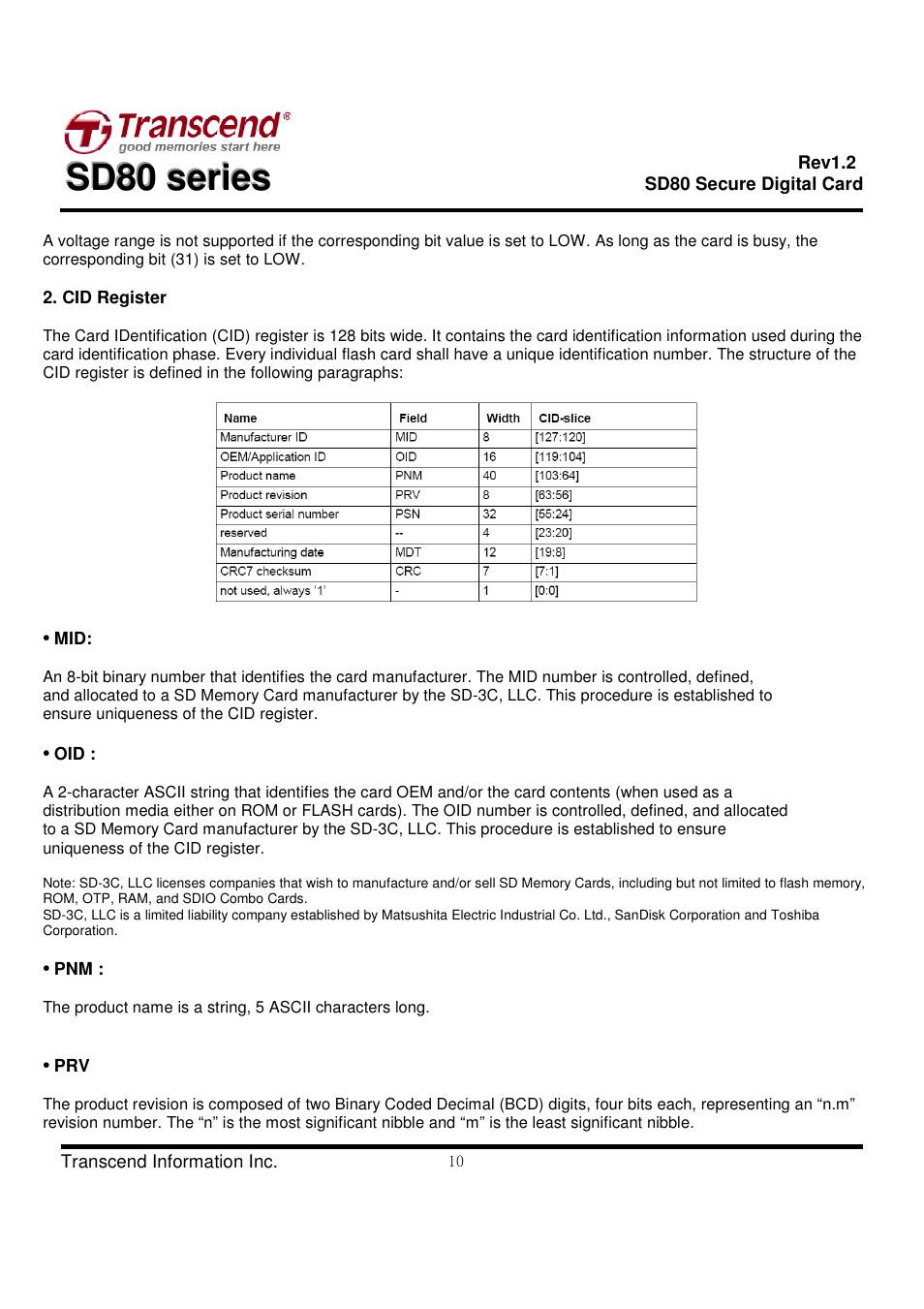 Transcend Information Secure Digital Card SD80 User Manual | Page 10 / 23