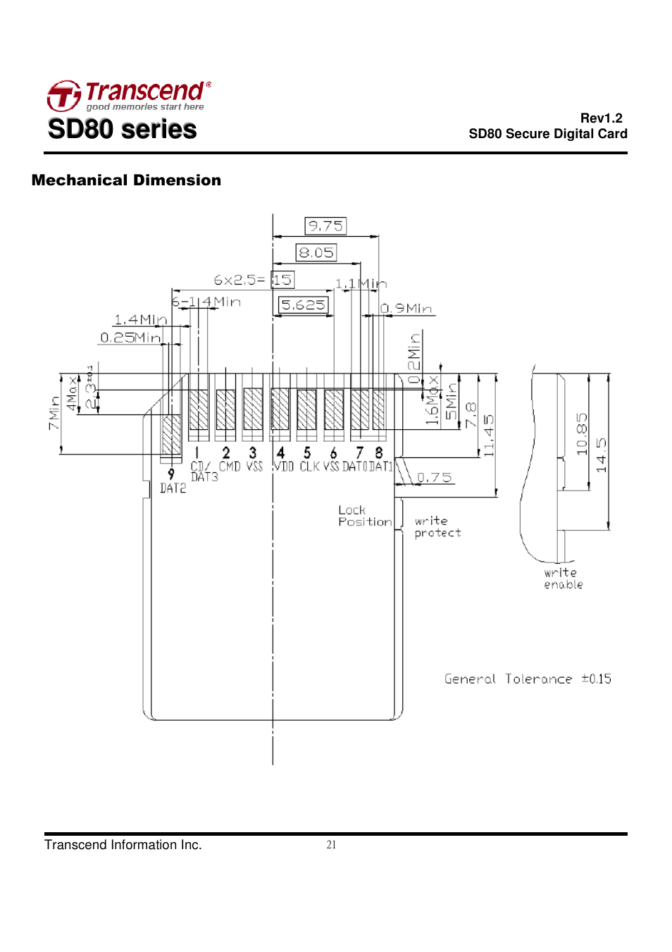 Transcend Information Secure Digital Card SD80 User Manual | Page 21 / 23