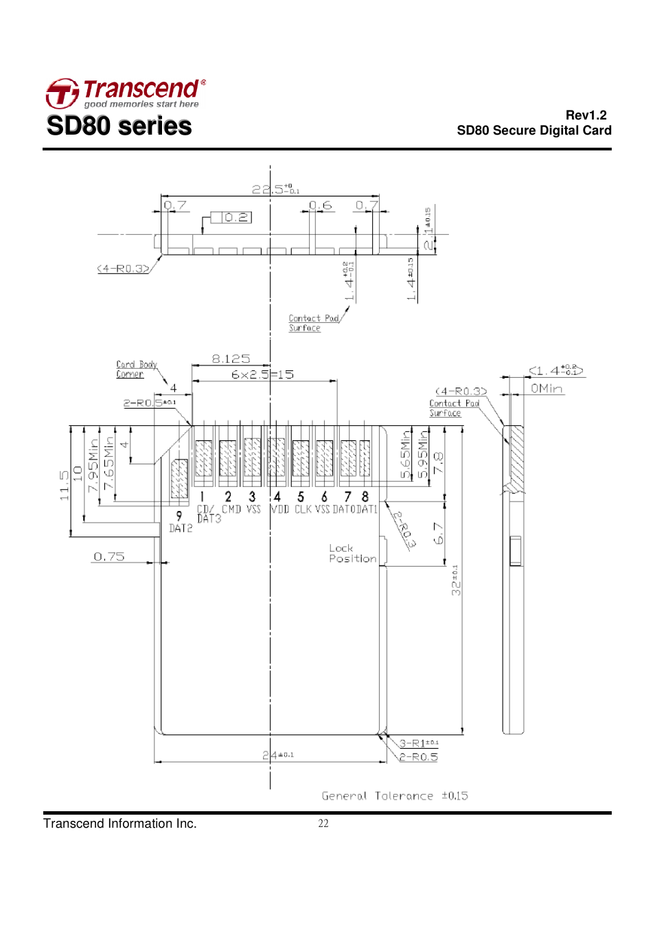 Transcend Information Secure Digital Card SD80 User Manual | Page 22 / 23