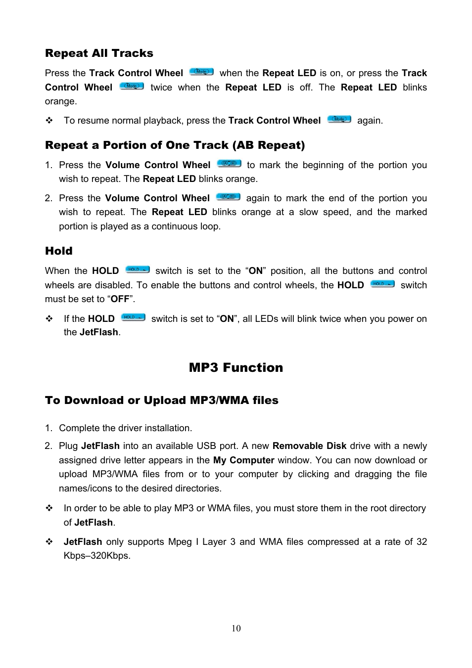 Mp3 function | Transcend Information USB JetFlash User Manual | Page 13 / 30