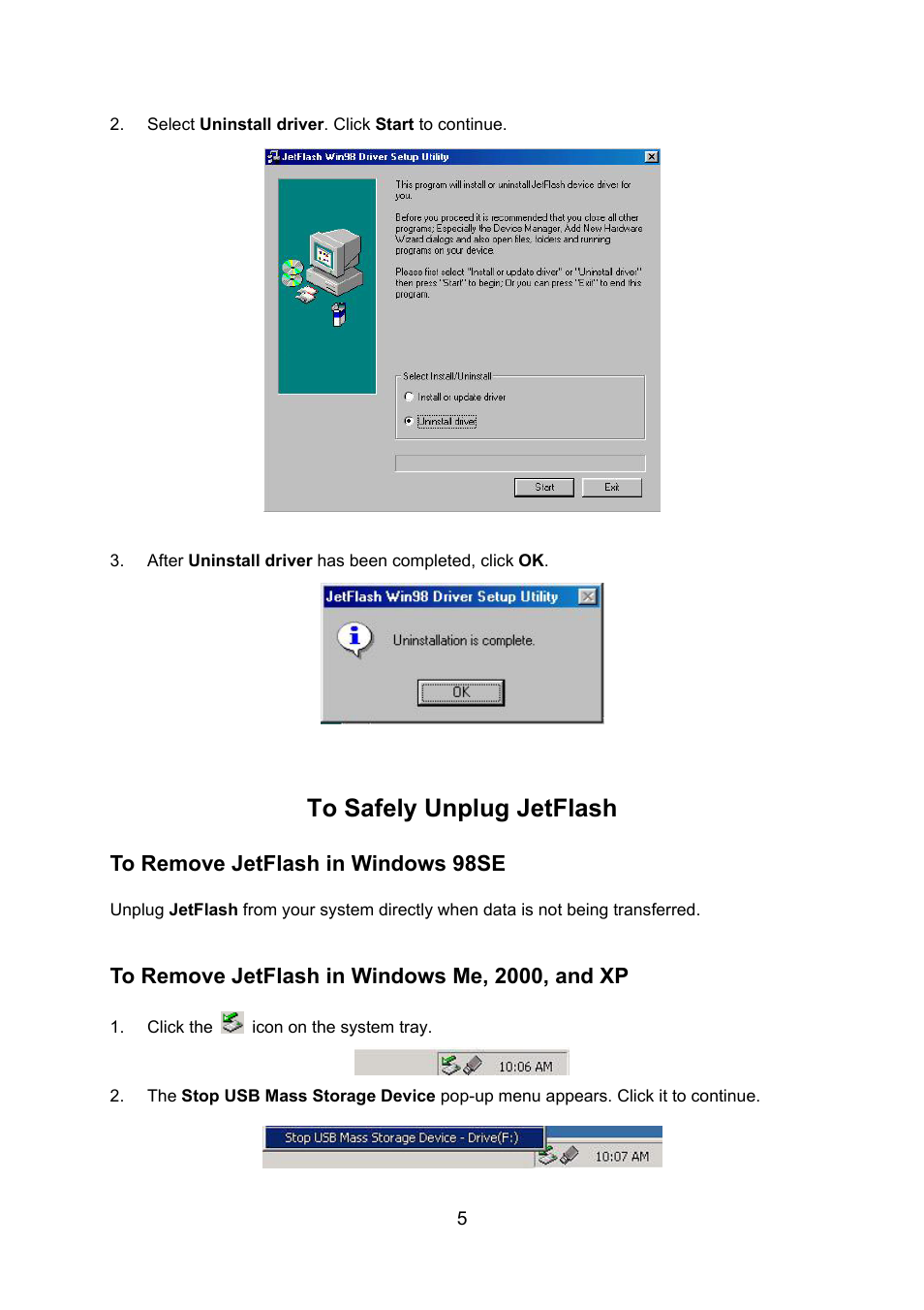Transcend Information TS128M~8GJF2A User Manual | Page 7 / 25