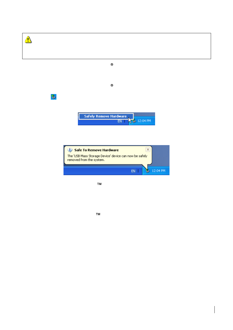 Safely remove your t.sonic | Transcend Information Transcend T.sonic 510 User Manual | Page 21 / 31