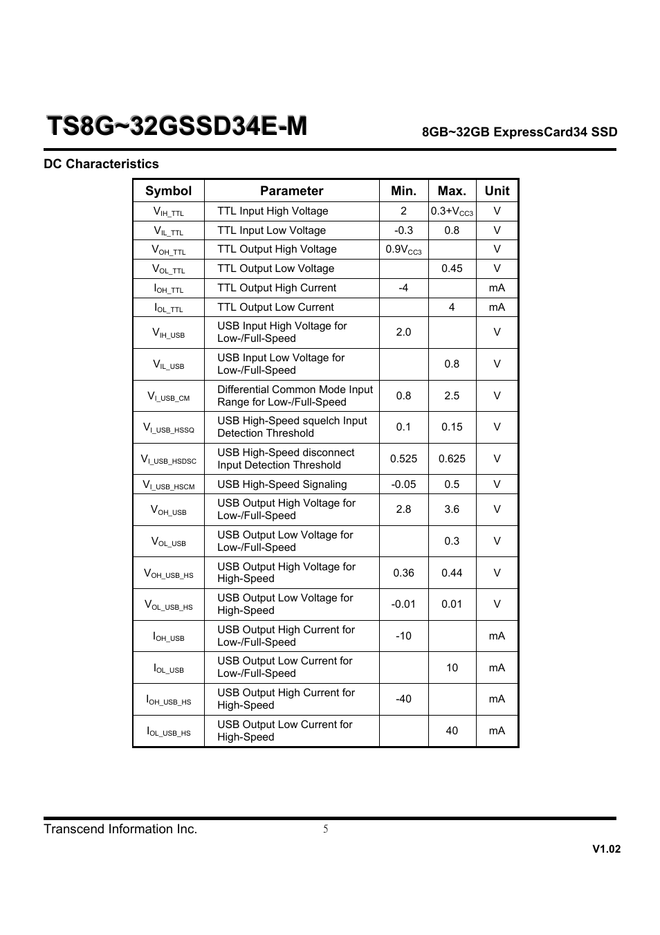 Transcend Information TS8~32GSSD34E-M User Manual | Page 5 / 7