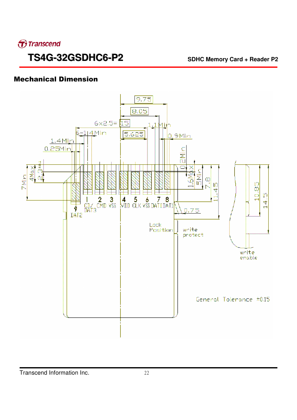 Transcend Information TS4G-32GSDHC6-P2 User Manual | Page 22 / 27