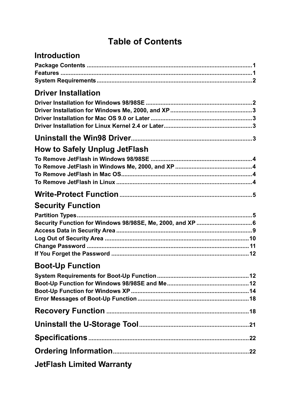 Transcend Information 32MB4GB User Manual | Page 2 / 25
