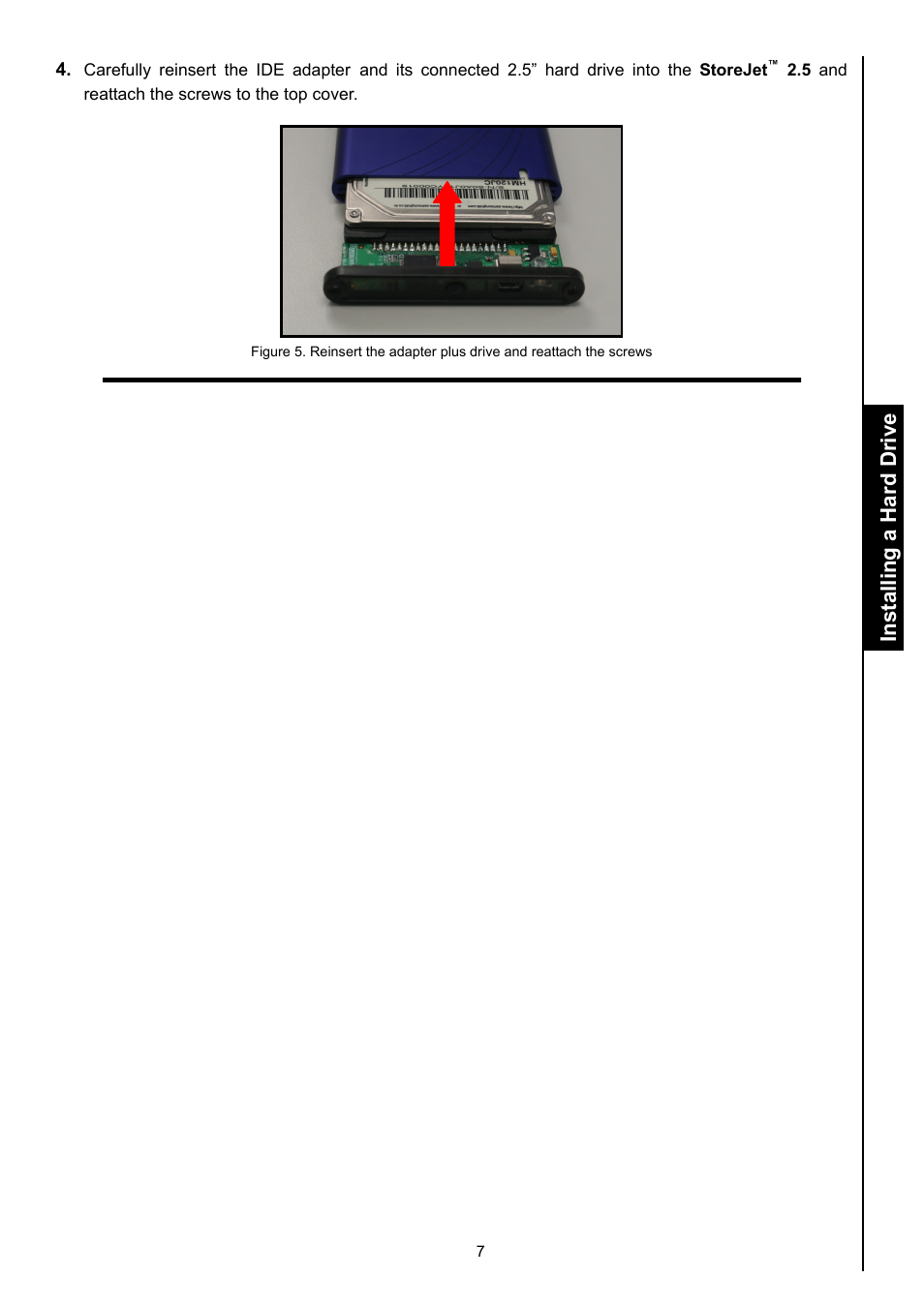 Installing a hard drive | Transcend Information STOREJET 2.5 IDE User Manual | Page 9 / 18