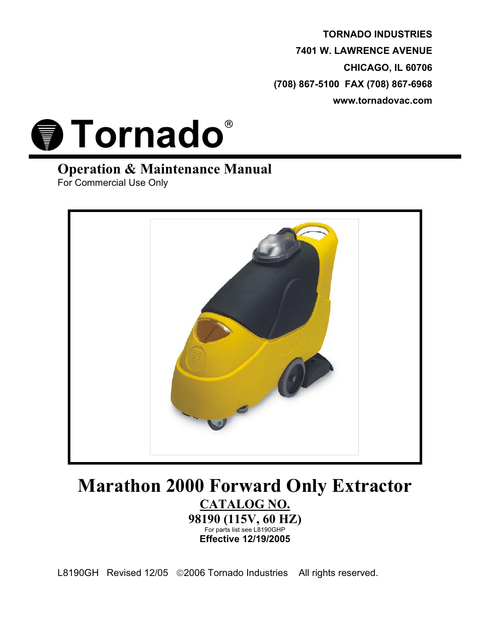 TORNADO 98190 User Manual | 16 pages