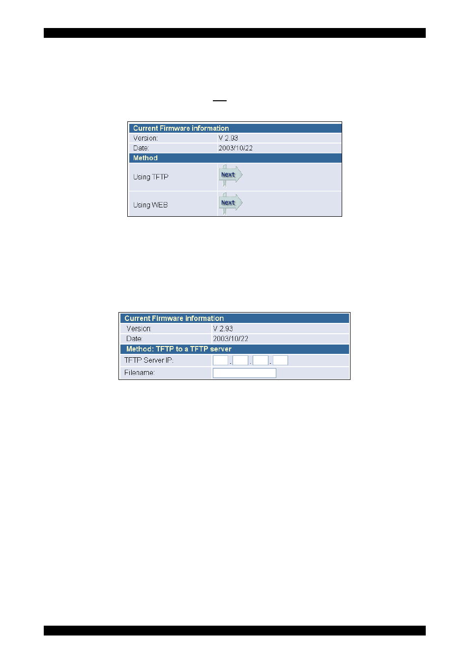Firmware upgrade, Tftp upgrade | Tyco 0-1591700-x User Manual | Page 16 / 33