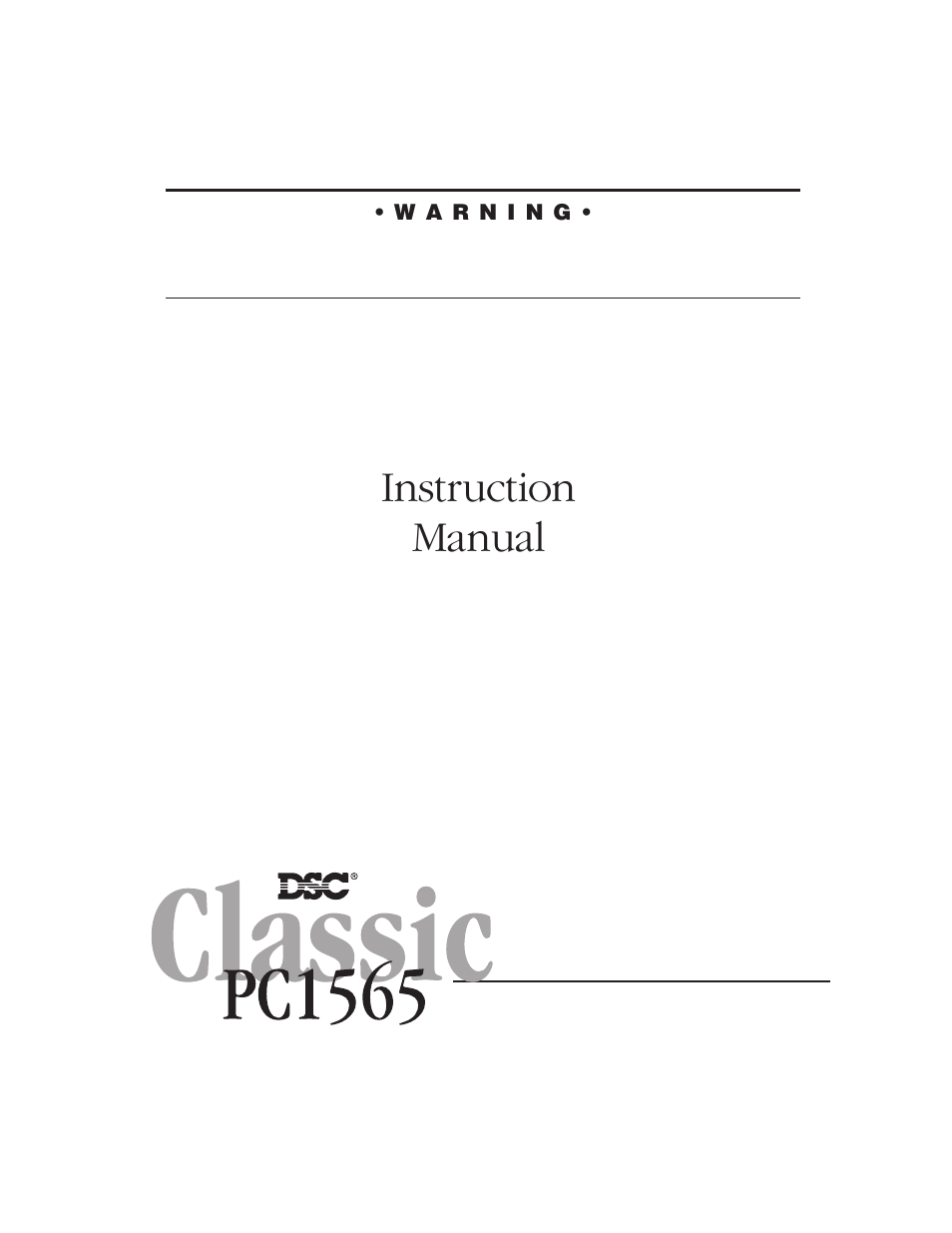 Tyco PDigital Security PC1565 User Manual | 20 pages