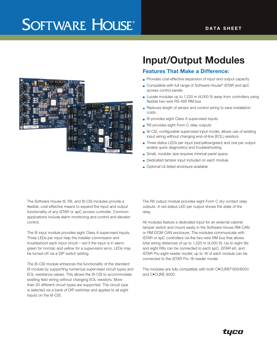 Tyco Software House AS0073-001 User Manual | 2 pages