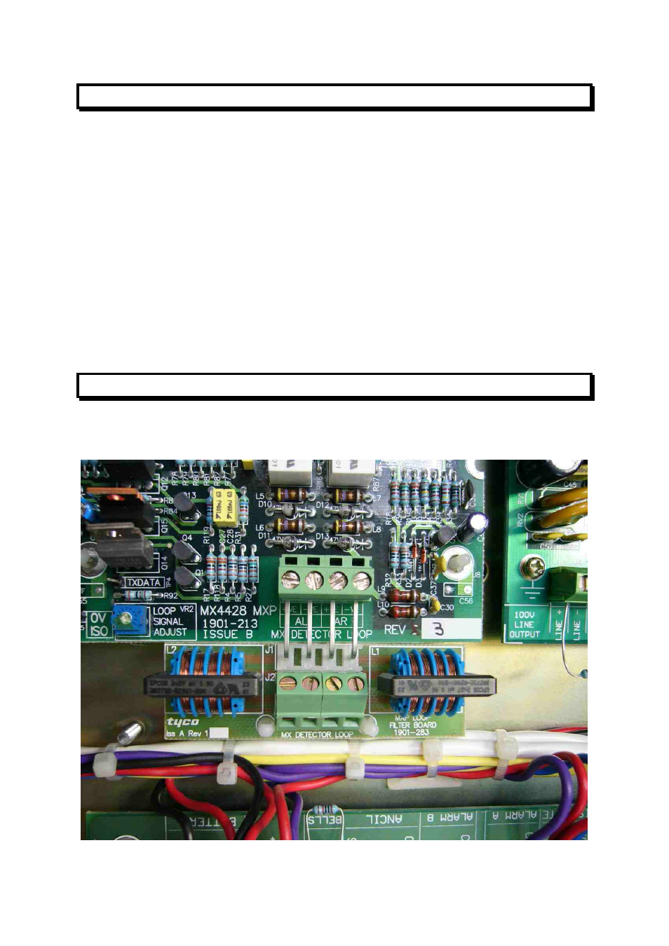 1 use of mxp loop filter board, 2 fitting | Tyco MX4428 User Manual | Page 132 / 134