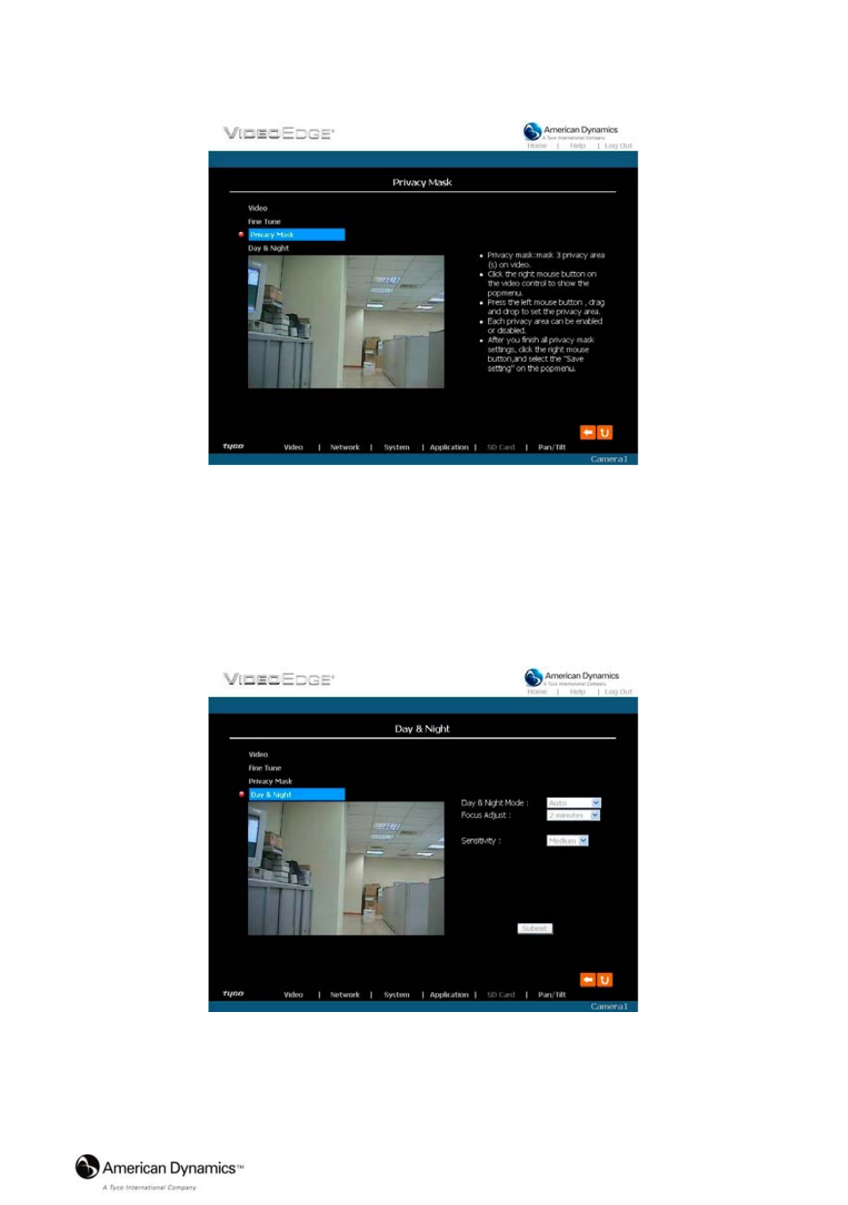 Tyco American Dynamics VideoEdge IP Box Camera 8200-2646-00 B0 User Manual | Page 33 / 90