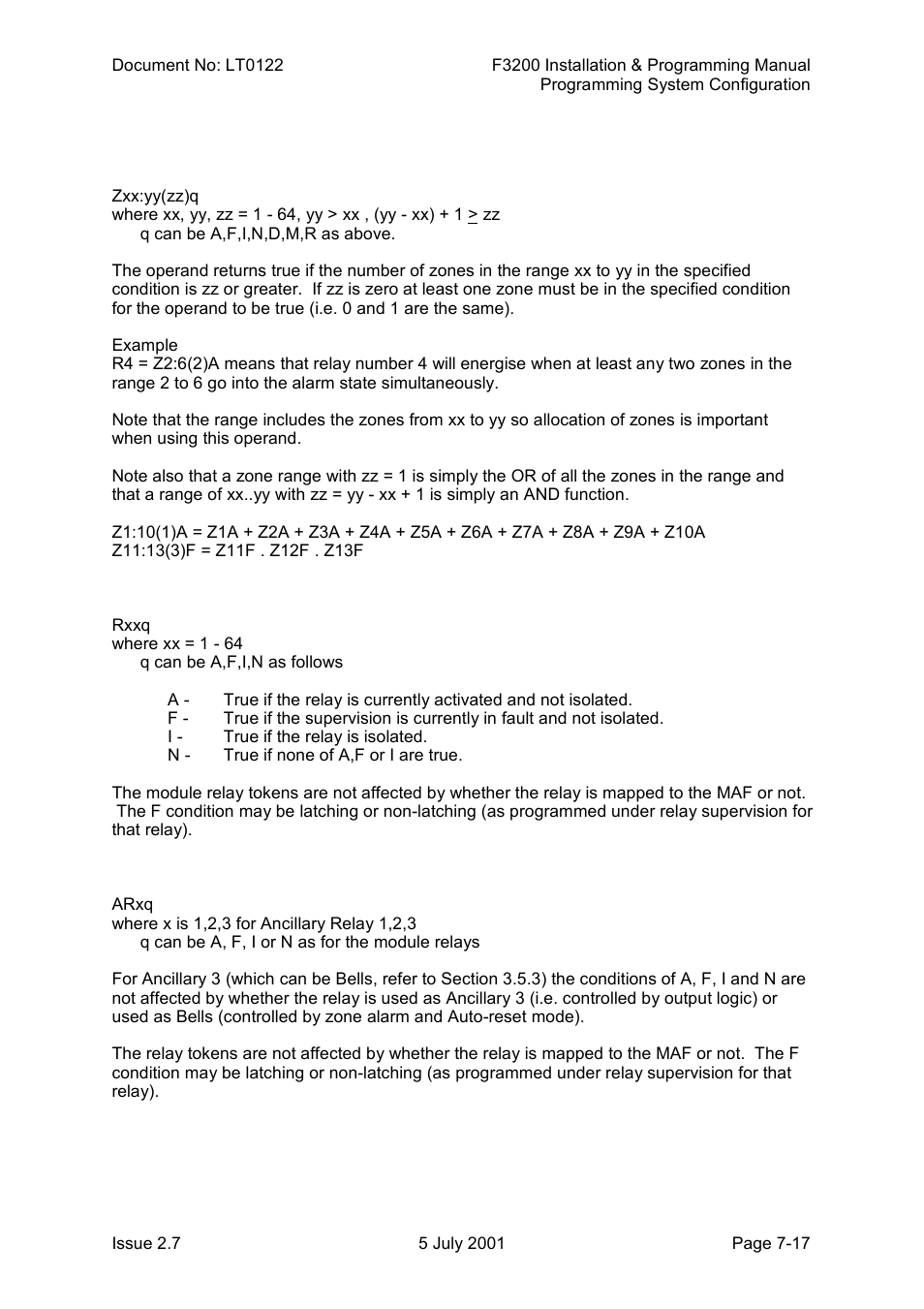 Tyco F3200 User Manual | Page 119 / 284