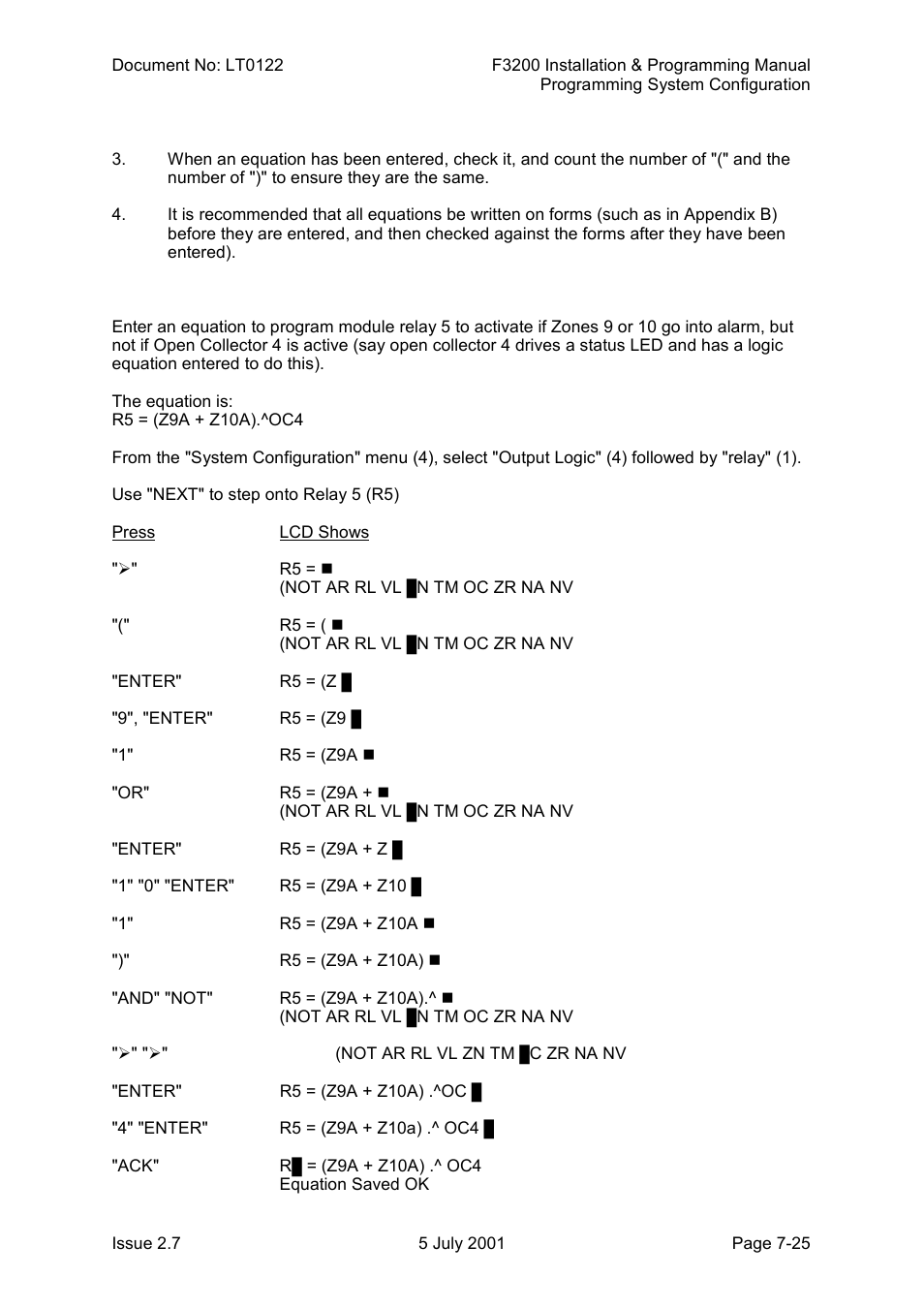 Tyco F3200 User Manual | Page 127 / 284