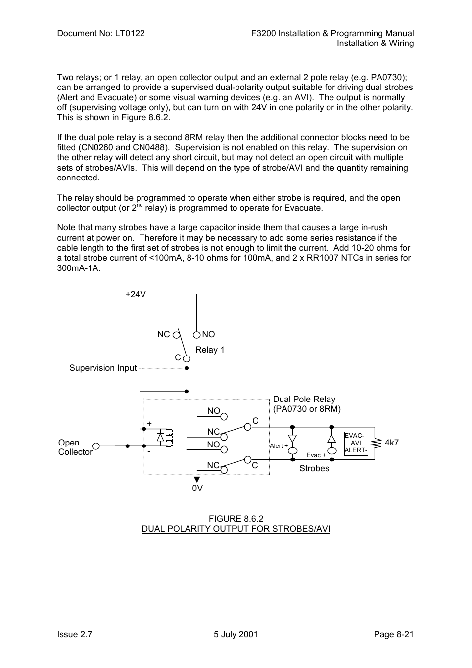 Dual pole – polarity reversal output | Tyco F3200 User Manual | Page 159 / 284