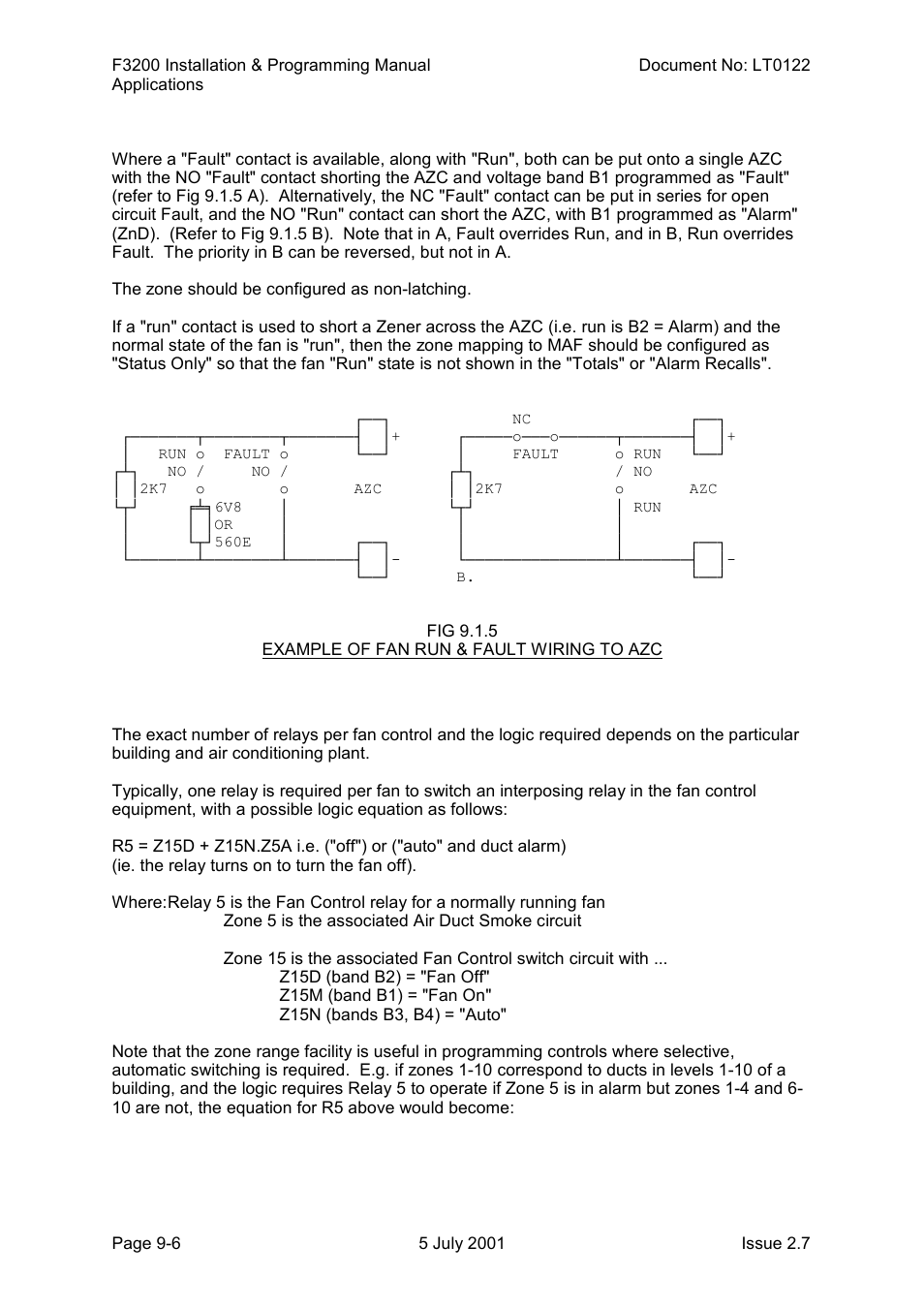 Relays | Tyco F3200 User Manual | Page 170 / 284