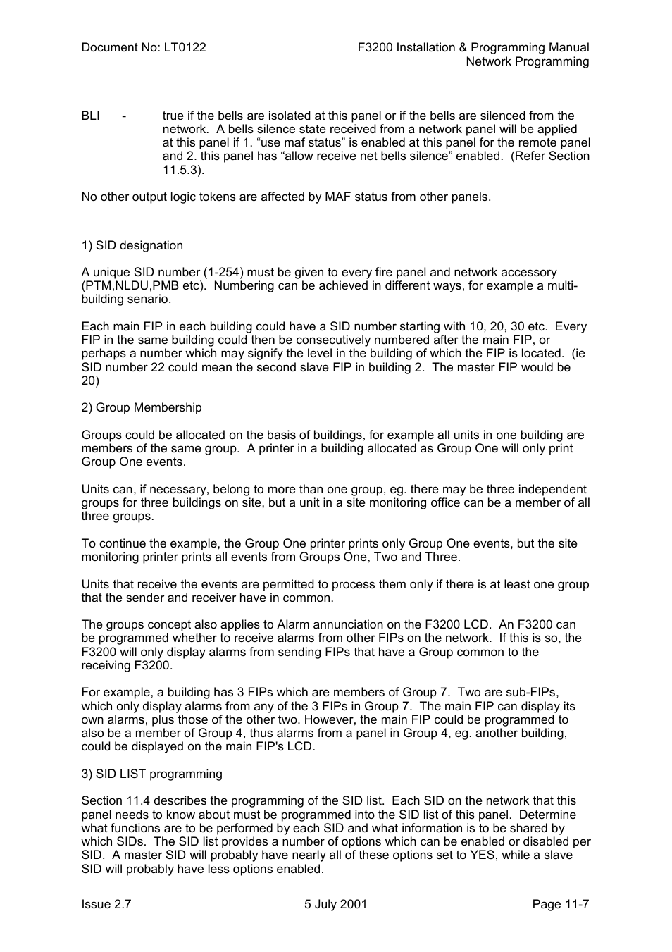 Programming methodology | Tyco F3200 User Manual | Page 217 / 284