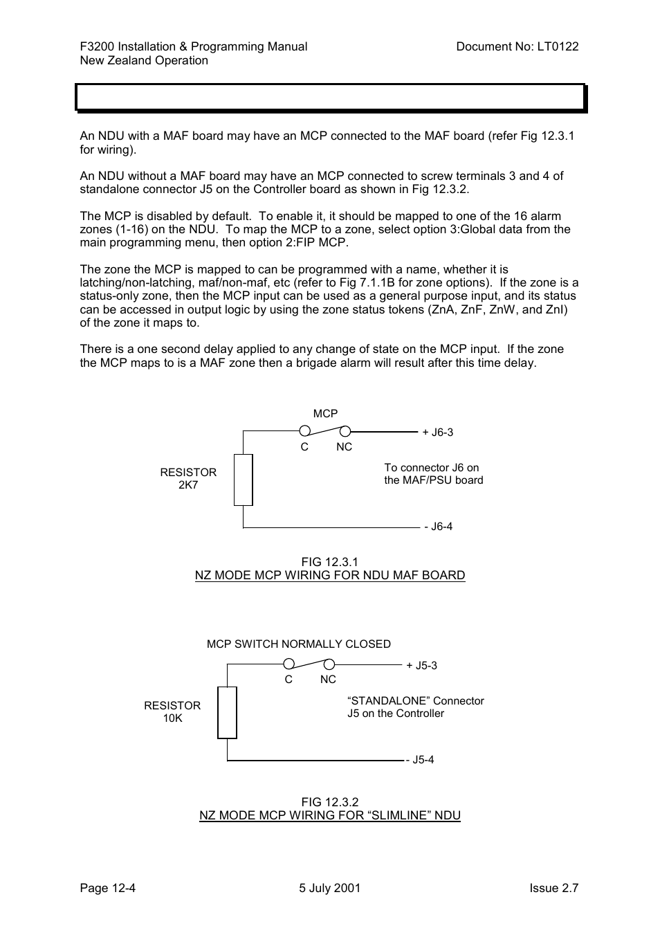 Manual callpoint (mcp), Manual callpoint (mcp) -4, 3 manual callpoint (mcp) | Tyco F3200 User Manual | Page 240 / 284