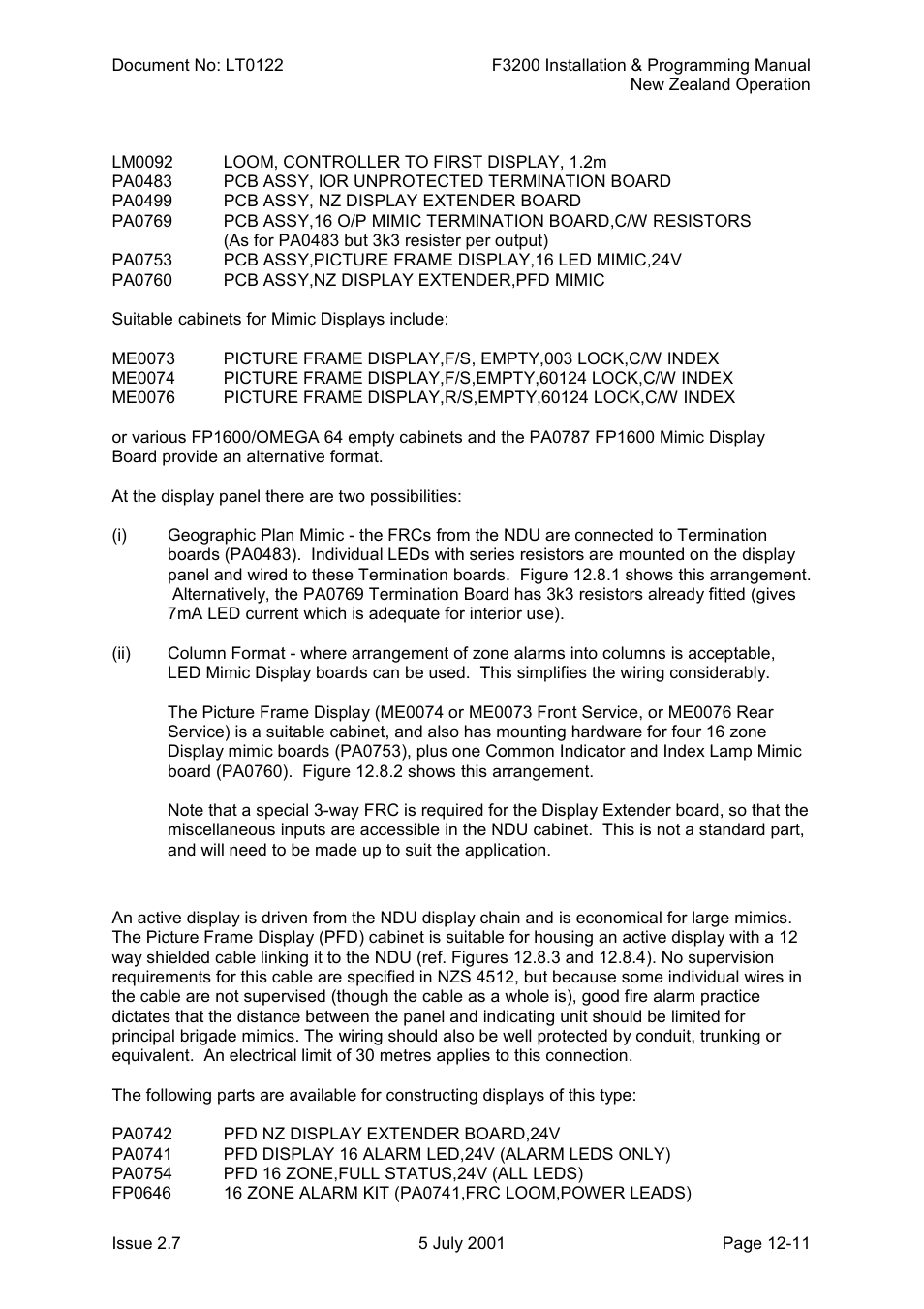 Active display | Tyco F3200 User Manual | Page 247 / 284