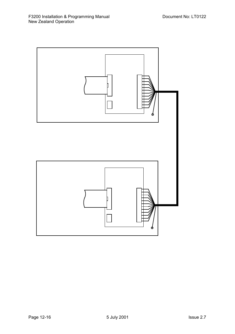 Fig 12.8.4 wiring of ndu to pfd (active display), Picture frame display cabinet, Ndu cabinet | Tyco F3200 User Manual | Page 252 / 284