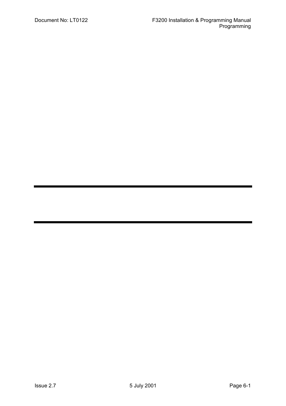 Programming, Chapter 6 programming -1, Chapter 6 programming | Tyco F3200 User Manual | Page 67 / 284