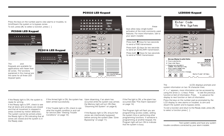 Tyco Power832 Security System PC5016 User Manual | Page 8 / 10