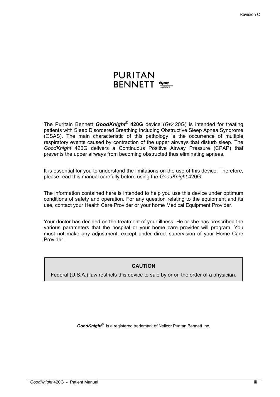 Tyco GoodKnight 420G User Manual | Page 3 / 30