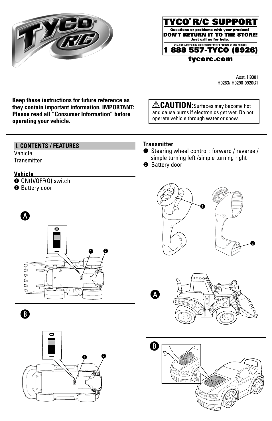 Tyco H9290-0920G1 User Manual | 4 pages